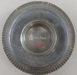 Top shot of a Firestone ashtray, n.d.