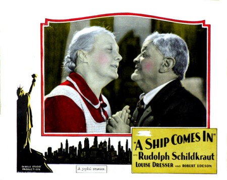 Movie poster of "A Ship Comes In", starring Louise Dresser and Robert Edeson, 1928. Credit: IMDb.com