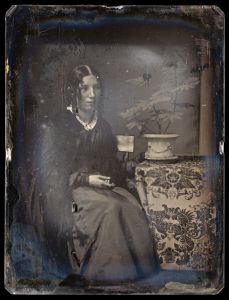 A daguerreotype of Harriet Beecher Stowe, c. 1850. Photograph Credit: https://www.biography.com/news/uncle-toms-cabin-harriet-beecher-stowe