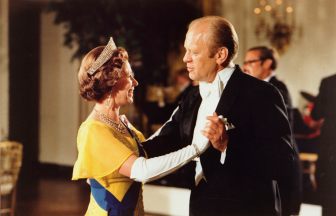 Left to Right: Queen Elizabeth II of England, dancing with then-U.S. President, Gerald Ford, during a state visit, 1976. Credit: https://geraldrfordfoundation.org/centennial/media/1976-bicentennial-celebrations/