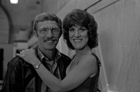 Evansville Courier photographer Sonny Brown was a friend of Hee Haw cast member Grandpa Jones, who was born in Niagara, KY (in Henderson County---just across the river from Evansville, IN) and thus was able to visit the set and take lots of backstage photographs. Here are Ruth Buzzi and Sonny Brown, 1978. Source: University Archives and Special Collections (MSS 228-3237)