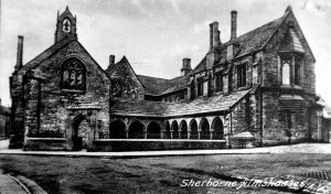 Sherborne Almshouse from the Don Blair Collection, 1936. Source: University Archives and Special Collection (MSS 247-5185)