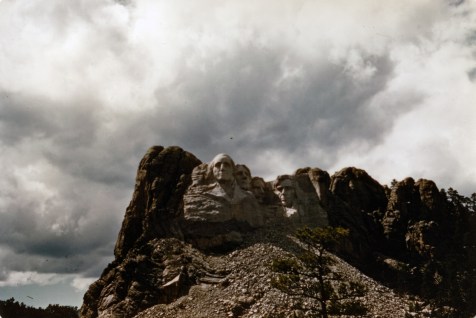 Mount Rushmore in Keystone, ND, 1954. Source: University Archives and Special Collections, Olive Carruthers Collection (MSS 129-094)