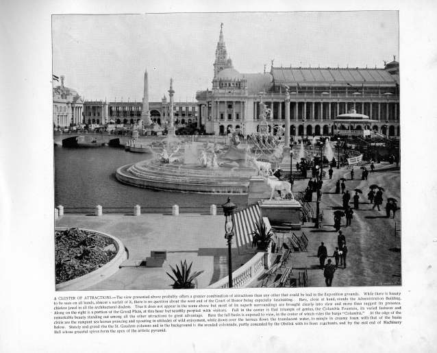 Center of the Exposition grounds, 1893. Source: The Banner's Portfolio of Photographs