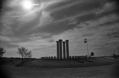 Four Freedoms monument in Evansville, Indiana, 1978. Source: Gregory Smith collection, MSS 034-2350.