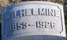 Tombstone of Wilhelmine Reitz (1853-1926), n.d. Source: Findagrave.com.