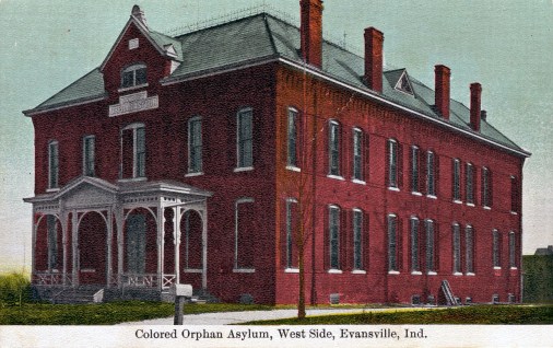 Postcard of the Colored Orphan Asylum in Evansville, Indiana, c. 1883. Source: Evansville Postcards collection, RH 033-084.