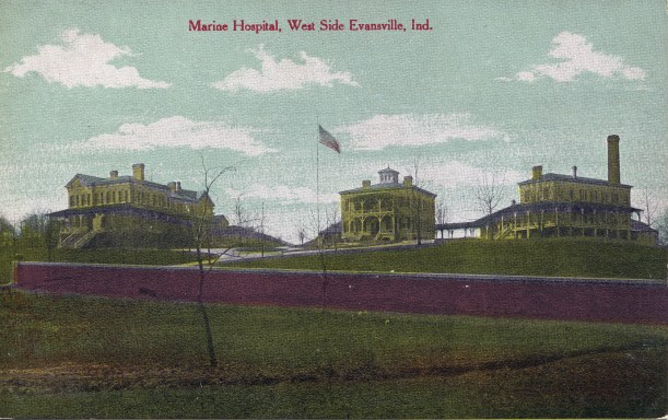 Marine Hospital in Evansville, Indiana, c. 1927. Source: Evansville Postcards collection, RH 033-237.