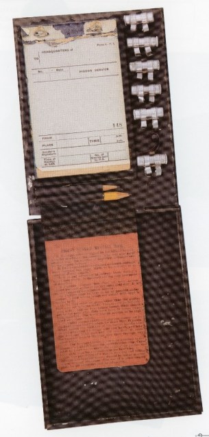 Homing Pigeon Message Kit. National Museum of the U.S. Army. Source: The Great War. U.S. Army artifacts. Washington, D.C: Center of Military History, United States Army, 2018. Special Collections, D503 .G74 2018.