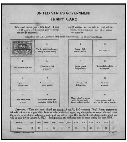 3. Inside of the Thrift Card