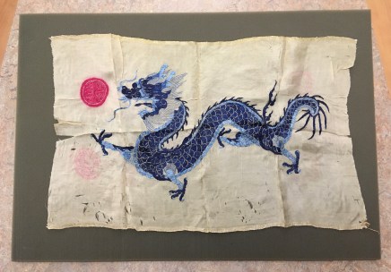 Silk Tapestry with a dragon.