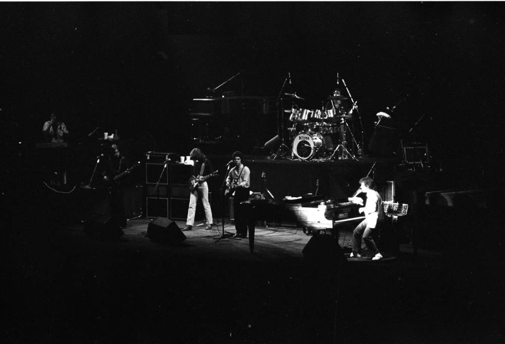 Billy Joel performing at Roberts Stadium on April 24, 1979. Source: Greg Smith Collection at University of Southern Indiana (MSS 034-3001).