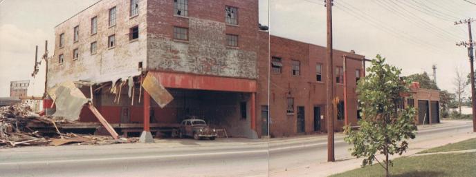 Demolition of the facility to make way for the Civic Center, in the middle to late 1960s. Source: Historic Evansville website 