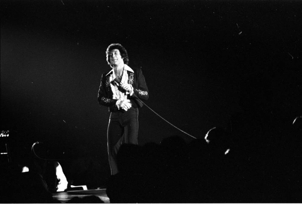 Tom Jones in concert in Evansville, Indiana, 1979.