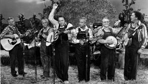 On the set of the television show Hee Haw in Nashville, Tennessee in 1990.